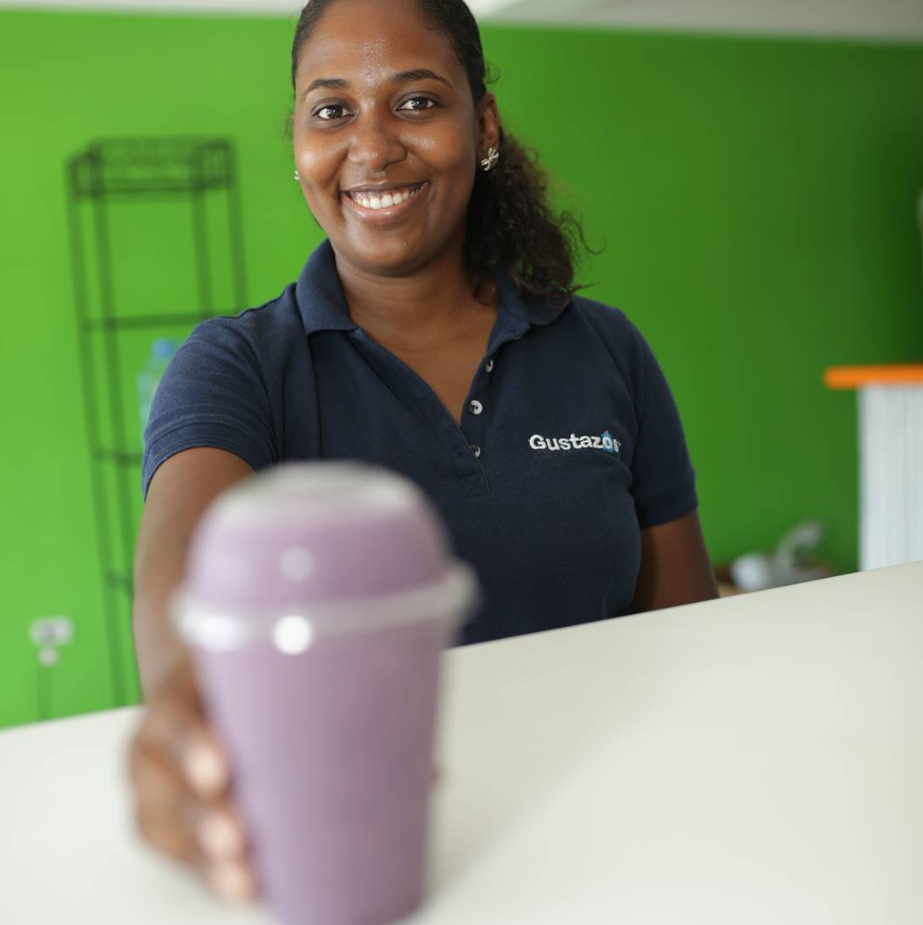 Customer serving a FORGE shake